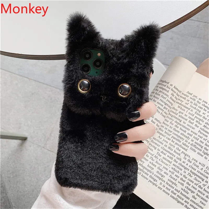 Realme C67 - 3D Cute Plush Cat Case For
